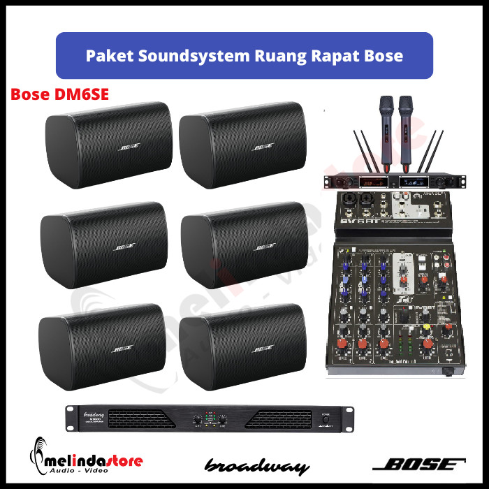 Paket Sound System Ruang Rapat Speaker Bose Wall | Kap 100m2